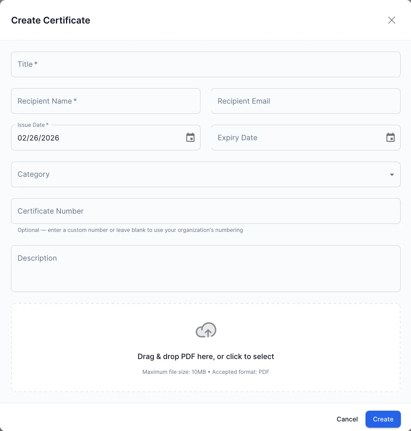 Step 2: Issue employee certificates with expiry dates