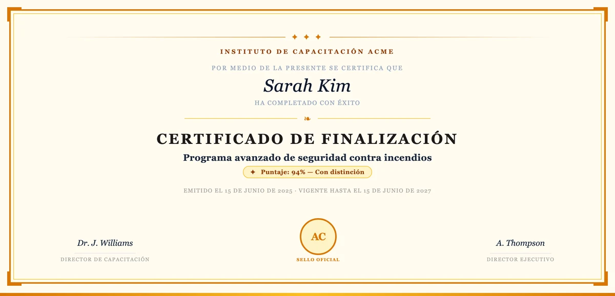 CertLister Classic credential design template — formal gold border style