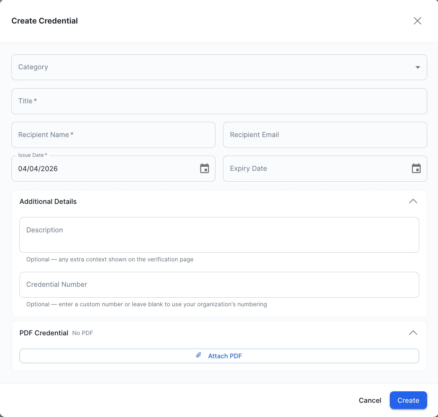 Étape 2 : Émettre des certifications d'employés avec dates d'expiration