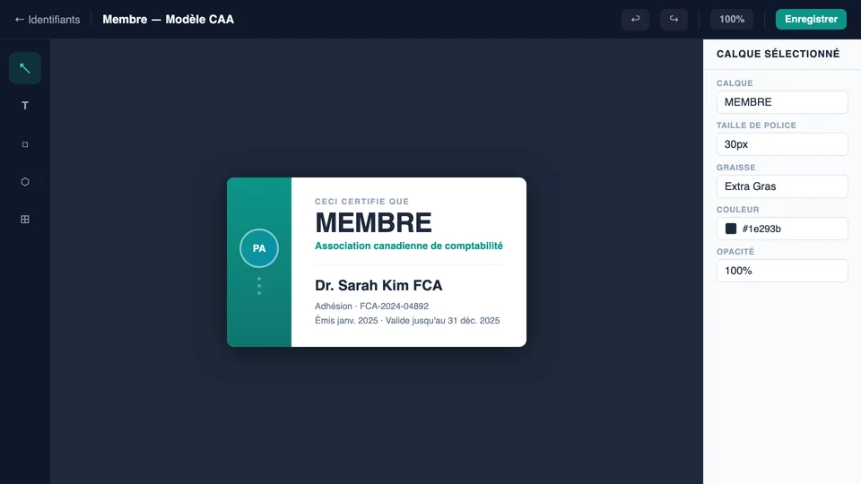 Step 1: Design your association credential template