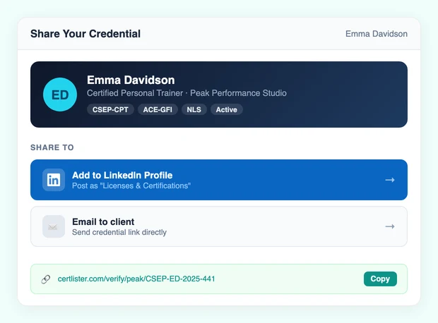 LinkedIn Sharing