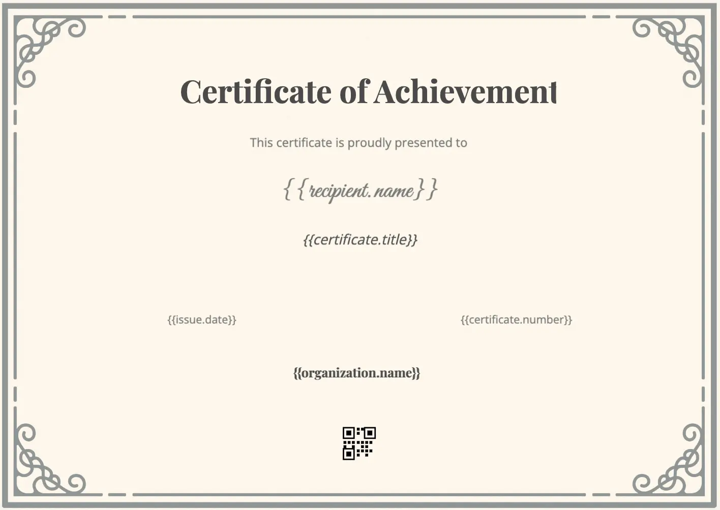 CertLister Classic credential design template — formal gold border style